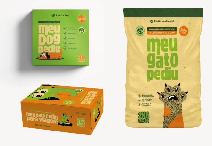 Economia circular: celulose reciclada vira produtos para pets